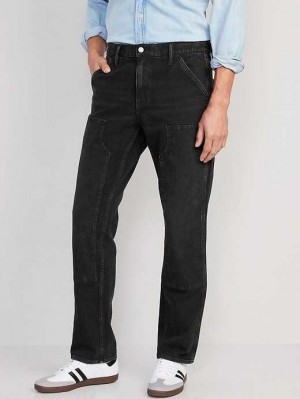 Old Navy 90's Gerade Built-In Flex Workwear Carpenter Jeans Jeans Herren Schwarz | 6459NOQZX