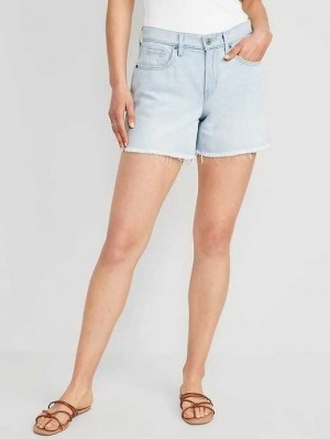 Old Navy Baggy Non-Stretch Cut-Off Jean Shorts Kurze Hose Damen Hellwaschen | 7845CBATK