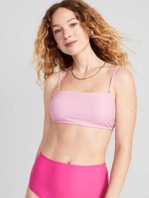 Old Navy Bandeau Swim Top Badeanzüge Damen Rosa | 3174DYNVU