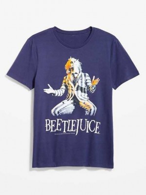 Old Navy Beetlejuice Gender-Neutrale T-Shirt T-shirts Herren Bluesday | 5869FUYLB