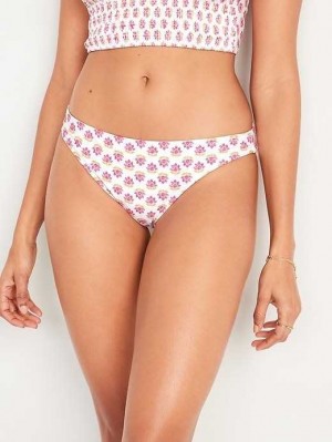 Old Navy Bikini Swim Bottoms Badeanzüge Damen Weiß Blumen | 6432NIUDH