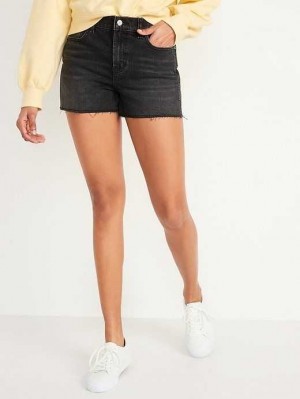 Old Navy Black-Wash Cut-Off Boyfriend Shorts -- 3-inch inseam Unterteile Damen Ember | 5490PMDSF