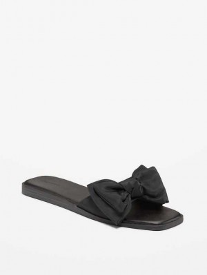 Old Navy Bow-Tie Badelatschen Sandals Sandalen Damen Blackjack | 3019XHPZJ