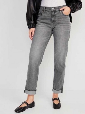 Old Navy Boyfriend Jeans Jeans Damen Schwarz | 4896KQNFP