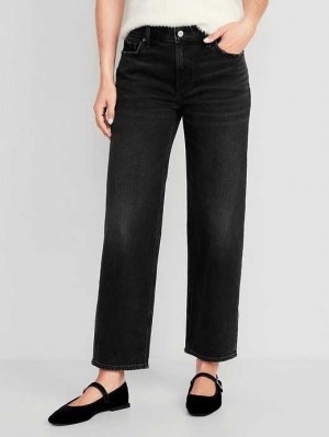 Old Navy Boyfriend Loose Black Jeans Jeans Damen Schwarz | 3870GSUDL