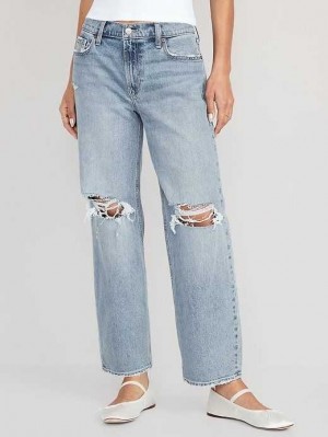 Old Navy Boyfriend Loose Ripped Jeans Jeans Damen Bleecker | 9048DVCMA