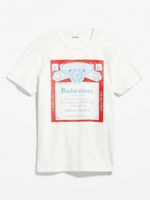 Old Navy Budweiser Gender-Neutrale T-Shirt T-shirts Herren Hellblau | 8793VLUIA