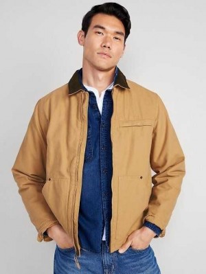 Old Navy Canvas Cozy-Gefütterte Barn Coat Mäntel Herren Acacia | 7415GPBEU