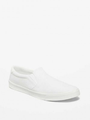 Old Navy Canvas Slip-Ons Halbschuhe Herren Weiß | 4137RKVEZ