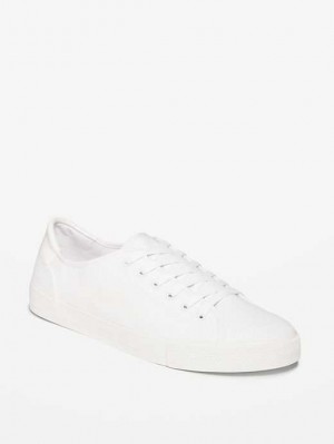 Old Navy Canvas Spitze-Up Sneakers Sneakers Herren Weiß | 4013RUJWY