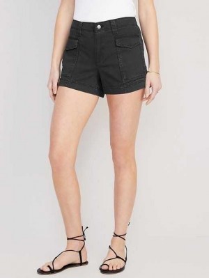 Old Navy Cargo Shorts Kurze Hose Damen Schwarz | 6278YLAIF