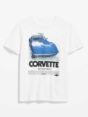 Old Navy Chevrolet Corvette Gender-Neutrale T-Shirt T-shirts Herren Weiß | 5418SLDPX