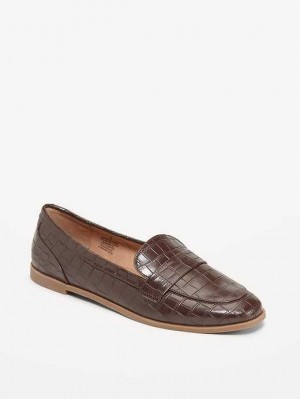 Old Navy City Loafers Halbschuhe Damen Schokolade | 9638WERJS