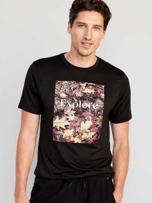 Old Navy Cloud 94 Soft Go-Dry Cool Graphic T-Shirt Sportbekleidung Herren Schwarz | 6513QWLKU