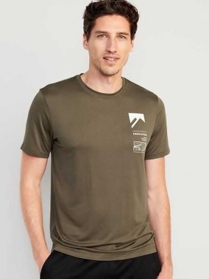 Old Navy Cloud 94 Soft Go-Dry Cool Graphic T-Shirt Sportbekleidung Herren Grün | 8452JZELA