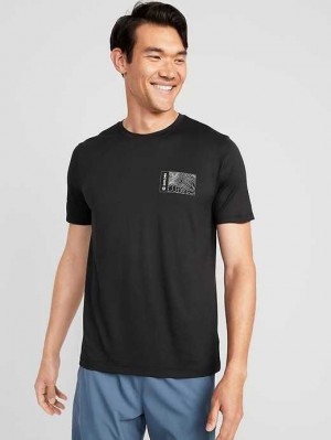 Old Navy Cloud 94 Soft Go-Dry Cool Graphic T-Shirt Sportbekleidung Herren Schwarz | 1295ISVYW