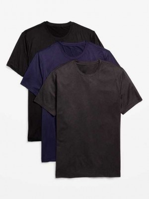 Old Navy Cloud 94 Soft Go-Dry Cool T-Shirt 3-Pack Sportbekleidung Herren Schwarz Navy | 3609GSOKI