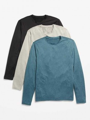 Old Navy Cloud 94 Soft Go-Dry Cool T-Shirt 3-Pack Sportbekleidung Herren Schwarz Tiefesgrün Grau | 8672ZWECY