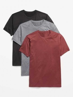 Old Navy Cloud 94 Soft Go-Dry Cool T-Shirt 3-Pack Sportbekleidung Herren Rot | 9271FKSYX