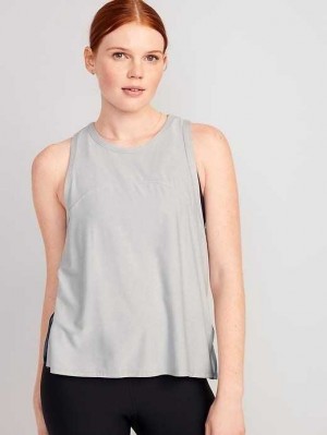 Old Navy Cloud 94 Soft Slub-Knit Tank Top Lauftop Damen Grau | 4930ZOPGI