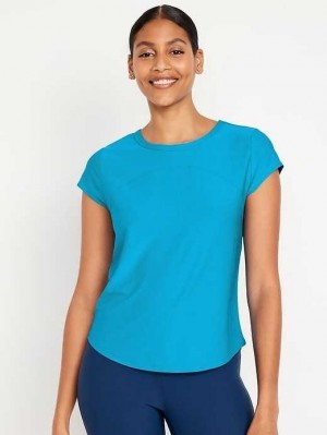Old Navy Cloud 94 Soft T-Shirt Lauftop Damen Blau | 6752RWUKB