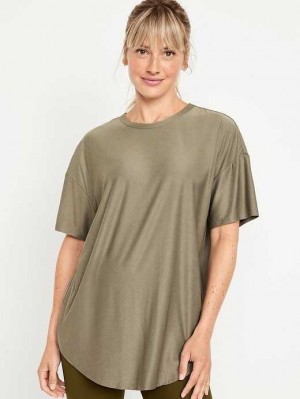 Old Navy Cloud 94 Soft Tulip-Hem Tunic Lauftop Damen Grau | 4389BZGDF