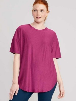 Old Navy Cloud 94 Soft Tulip-Hem Tunic Lauftop Damen Boysenberry Juice | 5132LEQNK