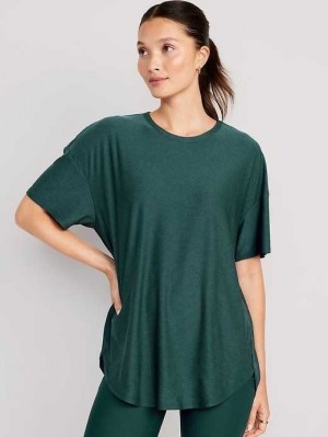 Old Navy Cloud 94 Soft Tulip-Hem Tunic Lauftop Damen Tiefesgrün | 9438UNMSB