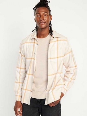 Old Navy Cozy-Gefütterte Shacket Hemd Herren Weiß | 4587TSXPF