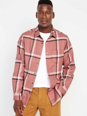 Old Navy Cozy-Gefütterte Shacket Hemd Herren Hellrosa | 0562YWDPF