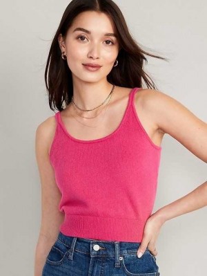 Old Navy Cozy Cropped Pullover Tank Top Strickjacke Damen Blumen | 1879HXTLW