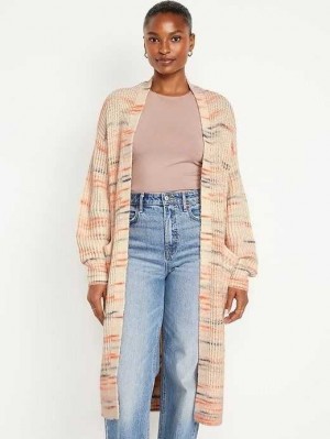 Old Navy Cozy Long-Line Cardigan Pullover Strickjacke Damen Warm Space Dye | 7621ZJEKU