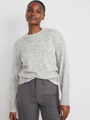 Old Navy Cozy Pullover Pullover Strickjacke Damen Hellgrau | 2741YMGDE
