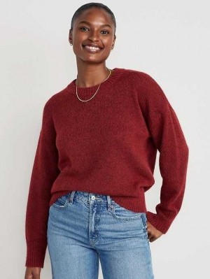 Old Navy Cozy Pullover Pullover Strickjacke Damen Tiefesrot | 8315FXSYB