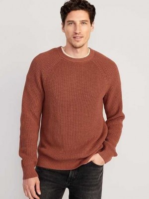 Old Navy Crew-Neck Shaker-Stitch Pullover Pullover Herren Apple Cinnamon | 5283VJAIR
