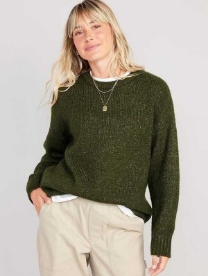 Old Navy Crew-Neck Tunic Pullover Strickjacke Damen Grün | 4590AZYRD