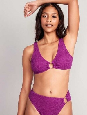 Old Navy Crochet O-Ring Bikini Swim Top Badeanzüge Damen Chioggia Beet | 1207PJVFE