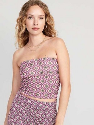 Old Navy Cropped Tube Top Oberteile Damen Lila | 5427HOGQD