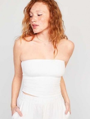 Old Navy Cropped Tube Top Oberteile Damen Weiß | 9256EUQAS