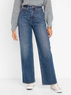 Old Navy Curvy Extra High-Waisted Weite-Leg Jeans Jeans Damen Mehrfarbig | 8620FUDGV