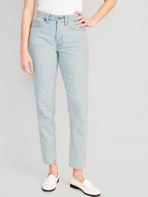 Old Navy Curvy High-Waisted Button-Fly OG Gerade Ankle Jeans Jeans Damen Leif | 4629KYVEM