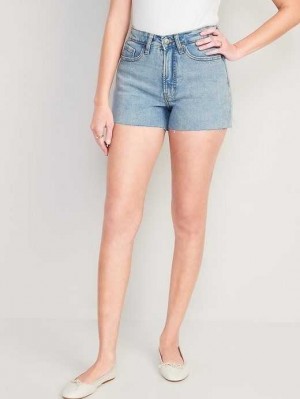 Old Navy Curvy High-Waisted OG Gerade Cut-Off Jean Shorts Unterteile Damen Kallie | 8520KPZXA