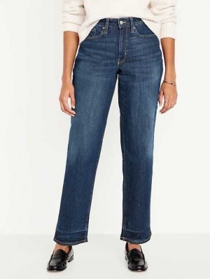 Old Navy Curvy High-Waisted OG Loose Jeans Jeans Damen Sheldon | 4027JVFYU
