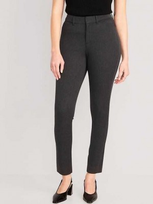 Old Navy Curvy High-Waisted Pixie Schlank Ankle Pants Hose Damen Dunkelgrau | 8615MAFNX