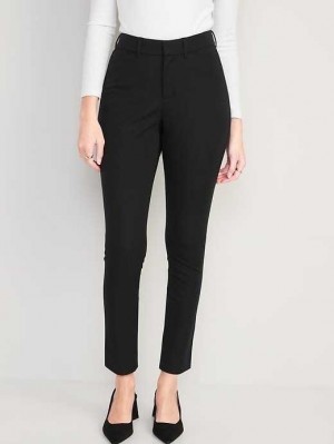 Old Navy Curvy High-Waisted Pixie Schlank Ankle Pants Hose Damen Blackjack | 0958YZWVU