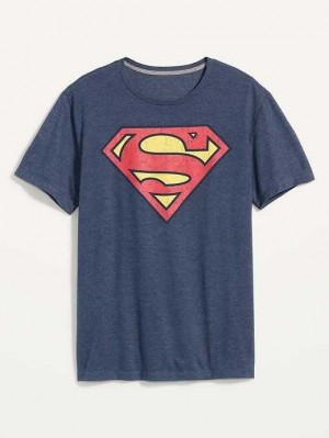 Old Navy DC Comics Superman Gender-Neutrale T-Shirt Oberteile Herren Blau | 6894VEGRL