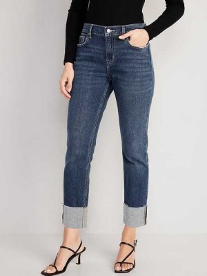 Old Navy Dark-Wash Boyfriend Jeans Jeans Damen Reese | 2653OCLPS
