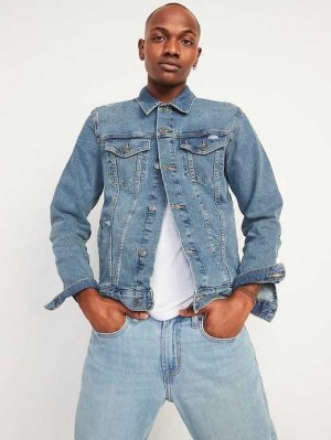 Old Navy Distressed Built-In Flex Jean Jacket Mäntel Herren Waschen | 3259XZMVD