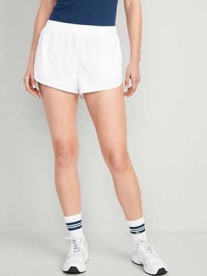Old Navy Dolphin-Hem Mesh Performance Shorts Sportbekleidung Damen Weiß | 5709WDRKP