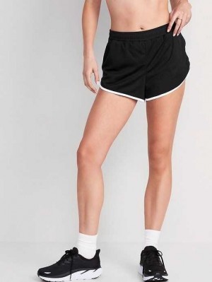 Old Navy Dolphin-Hem Mesh Performance Shorts Sportbekleidung Damen Blackjack | 8321DPVTM